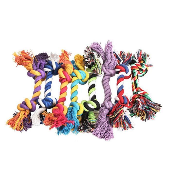 28cm Jouet a macher pour chien, Jouet corde pour chien, Jouet pour chien indestructible resistant en coton corde
