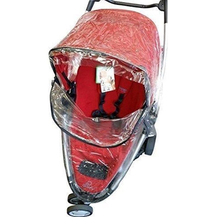 Universel Habillage Pluie pour Poussettes QUINNY ZAPP EXTRA, EXTRA 2, FLEX, FLEX PLUS, CITY SELECT, OYSTER 2, BUZZ - Transparent