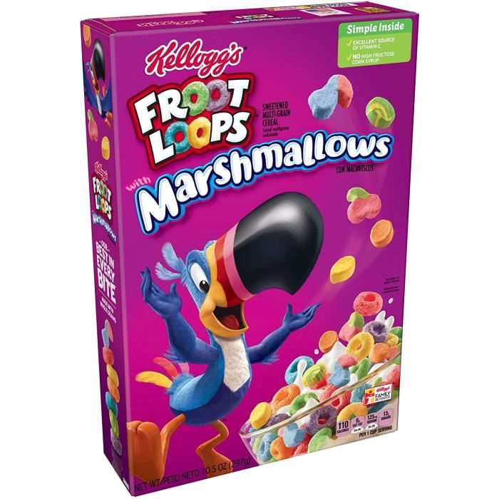 KELLOGG'S CEREALS FROOT LOOPS WITH MARSHMALLOWS