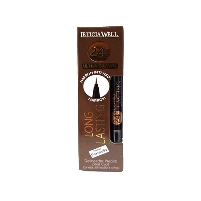 Eye liner Marron foncé long lasting mine extra fine tracé net et précis Leticia Well