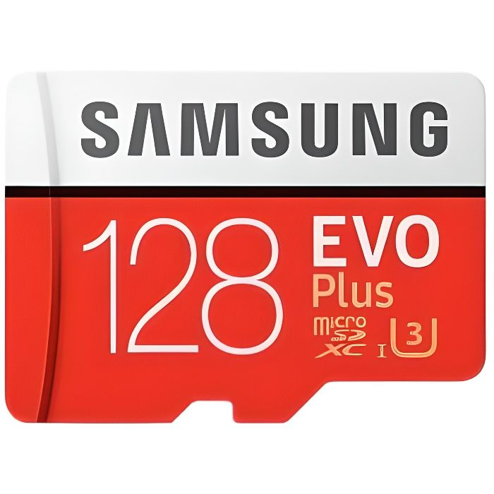 Samsung carte memoire micro sd evo plus 128 go + adaptateur