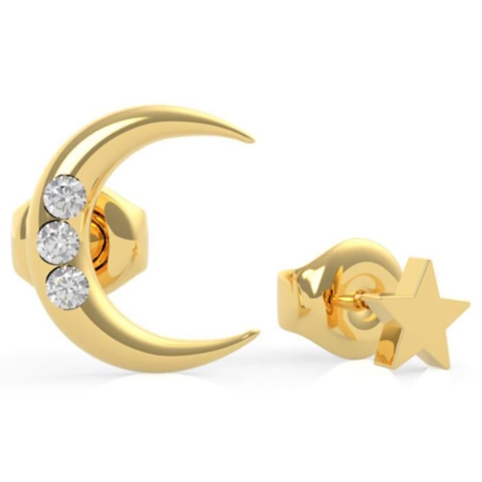 Boucle doreilles femme GUESS JEWELLERY GET LUCKY UBE29010. Doré. Acier inoxydable. pression.