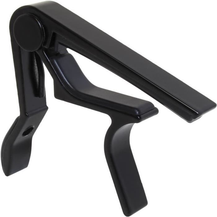 iGadgitz Xtra U7134 Capodastre Guitare Acoustique et Electrique Capo Guitare Courbé - Noir