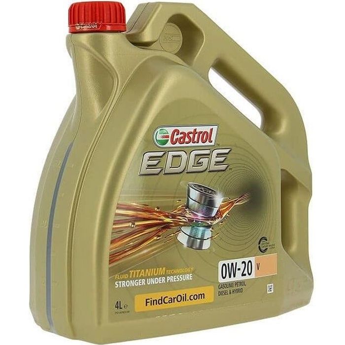 CASTROL Huile-Additif Edge V - Synthetique / 0W20 / 4L