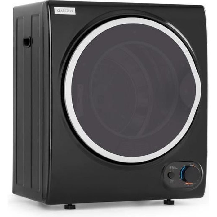 Klarstein Jet Set 2500 Sèche-linge compact 850 W , séchage par évacuation , classe C , pour 2,5 kg de linge - Noir