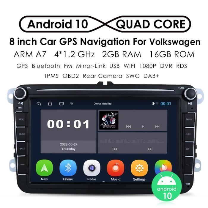 2G+16G Autoradio Android pour Volkswagen IN Passat Bsh Bsh CC Tiguan Turan GOLF POLO CHG rds Tsar multimédia 2din GPS stéréo