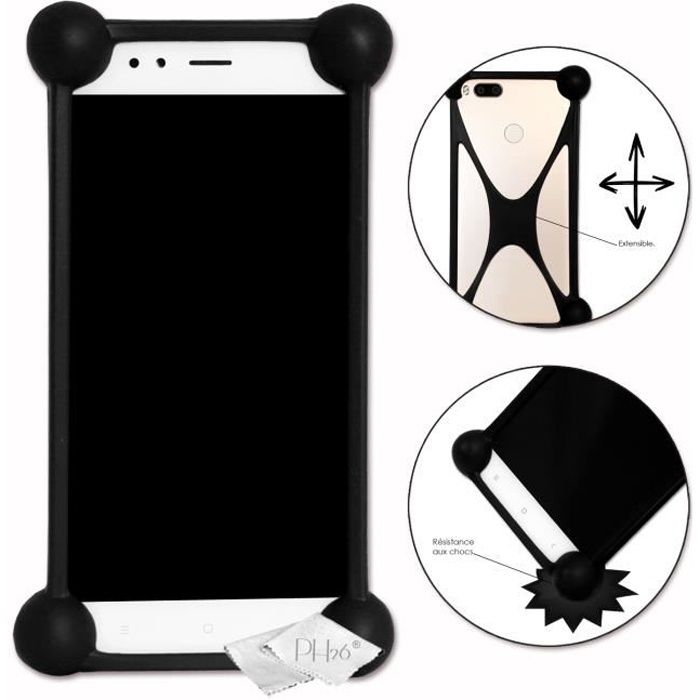 Coque Bumper antichoc pour ADLWLVE 6,0 Pouces Super Silicon Bumper de qualité pour ADLWLVE 6,0 Pouces - NOIR