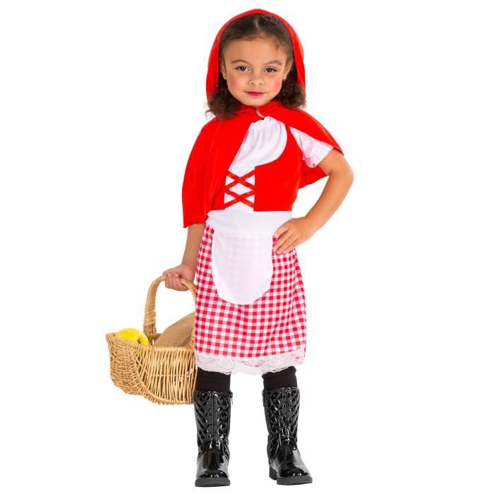 Déguisement Enfant de Petit Chaperon Rouge, Costume Blanc Rouge TECTAKE