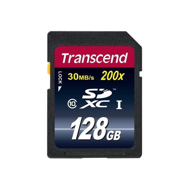 Transcend Premium - Carte mémoire flash - 128 Go - Class 10 - SDXC