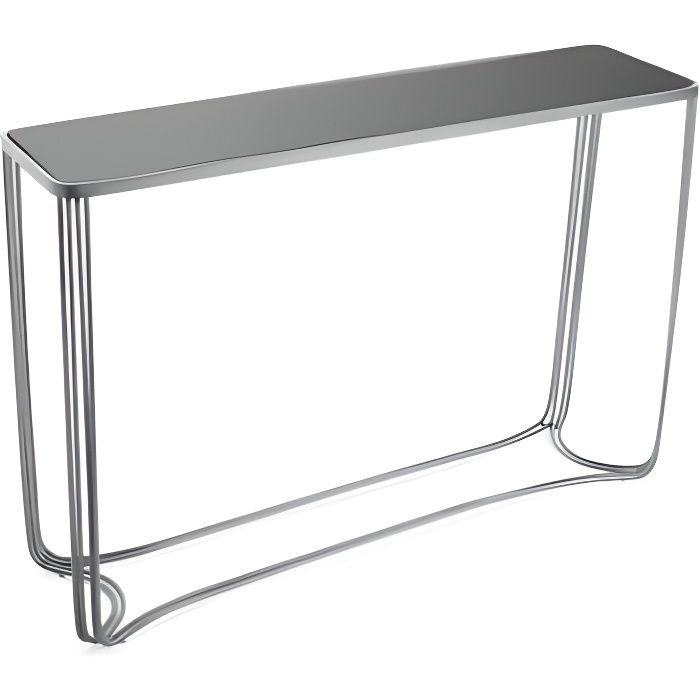 Console métal chromé et verre trempée AUXILIAR