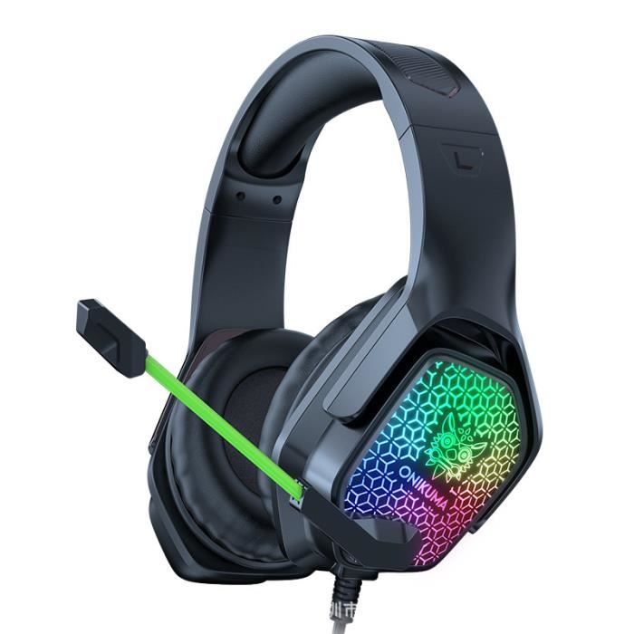 Casque Gaming pour PS4 Xbox One,avec Microphone de Suppression du Bruit Compatible avec Les Jeux Nintendo Switch Ordinateur Mac