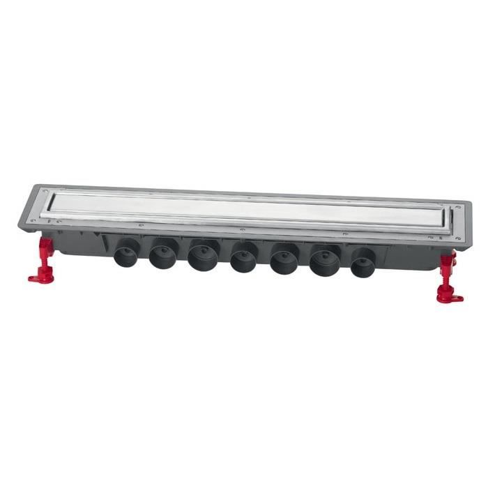 Caniveau douche Venisio + grille inox réversible Ø50 - 800mm