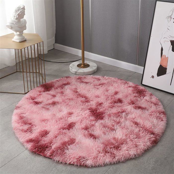 Mnsruu Tapis Rond De Cerisier Japonais Pour Salon, Chambre à Coucher