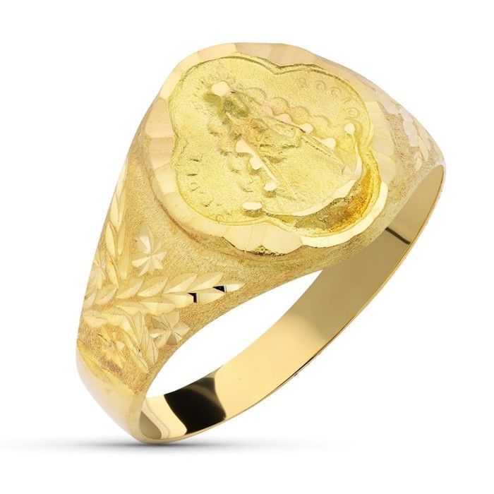 Chevaliere Inmaculada Romero TM Or jaune Doré Homme