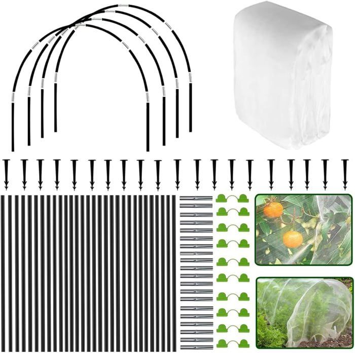 Tunnel De Culture 3 Mètres Avec Housse Micro-Maille - Protection Contre Insectes Et Gel Pour Plantes - 7