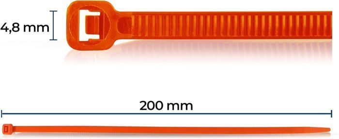 Pro Power Lot De 100 Serre-câbles Jaunes 300 X 4,8 Mm [342