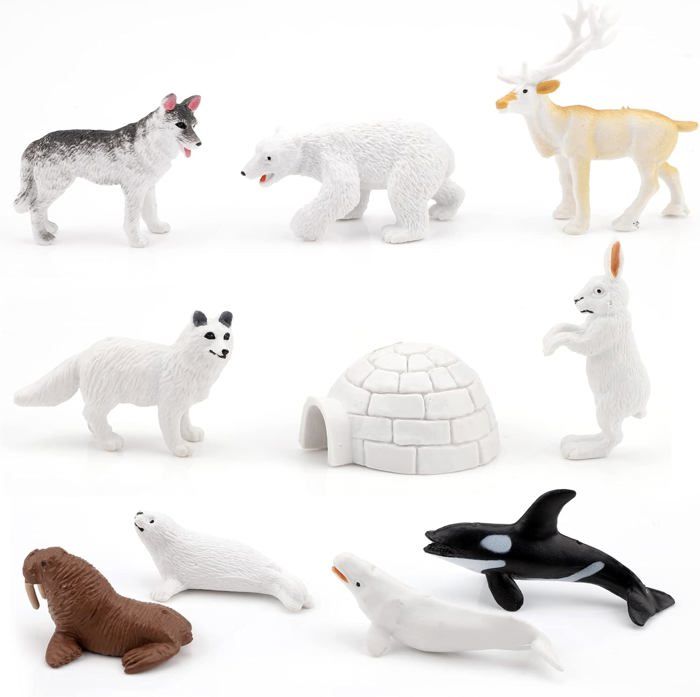15 Figurines Miniatures Arctiques (ours Polaires) - Résine, 4cm, Décoration Gâteau, Noël, Micropaysage - 9