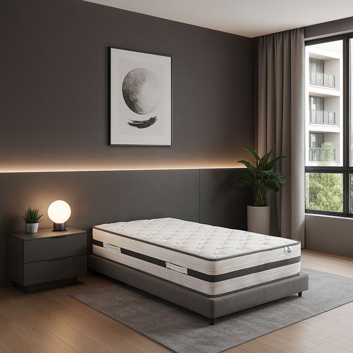 Matelas 90x190 cm Rêverie 30cm mousse haute densité indépendance du couchage face été/hiver