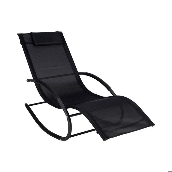 Bain de Soleil Alu et Textilene Rocking Chair