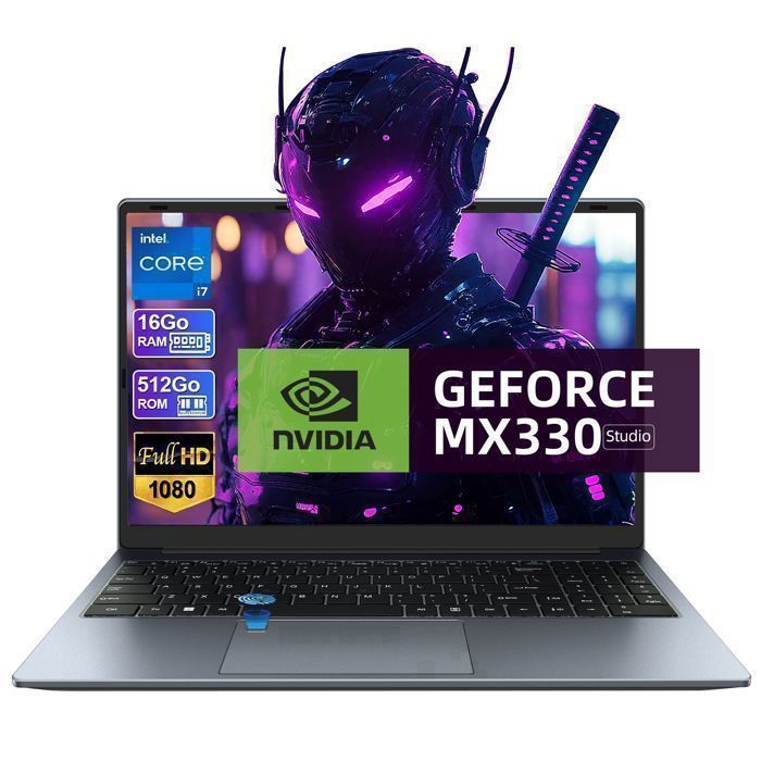 PC Portable-Intel Core i7-6600u(jusquà3.40 GHz)-NVIDIA GeForce MX330-DDR4 16 Go RAM 512 Go SSD-Windows 11 PRO-Ordinateur Portable