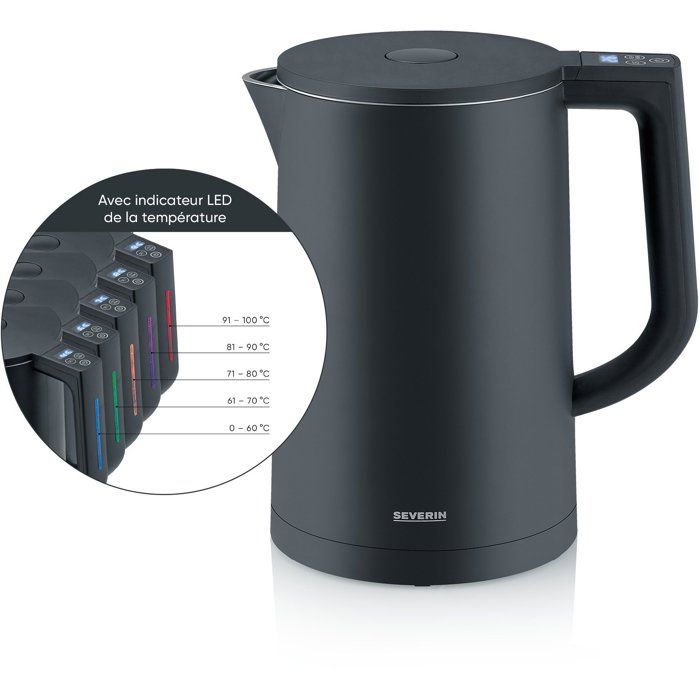 Bouilloire Électrique SEVERIN WK3483 – 1,7L, 2200W, Température Réglable - vue 2