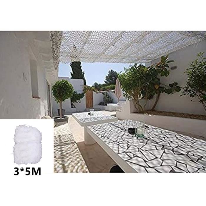 Filet de camouflage blanc 3*5M filet de décoration de jardin voile dombrage de jardin blanc-keeper