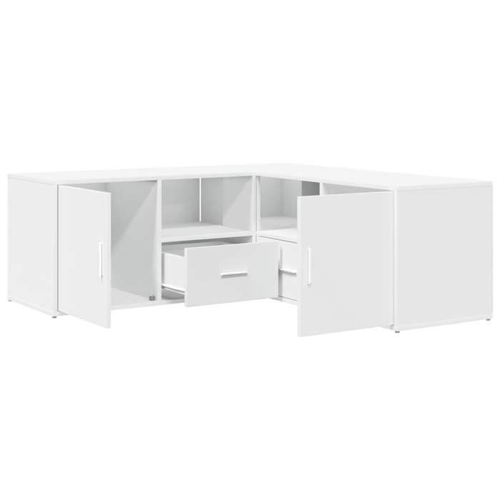 Armoire dangle en bois dingénierie - vidaxl - 200x40x45 cm - Blanc - 2 modes dassemblage - Capacité 90 kg