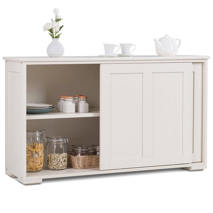 Buffet de cuisine avec 2 portes coulissantes 106 7 x 33 x 62 cm grande capacité