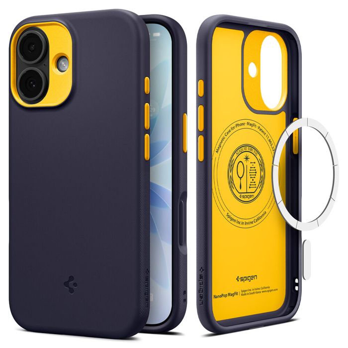 Coque - SPIGEN - Nano Pop MagSafe - iPhone 17 - Blueberry Navy - Air Cushion & MagSafe