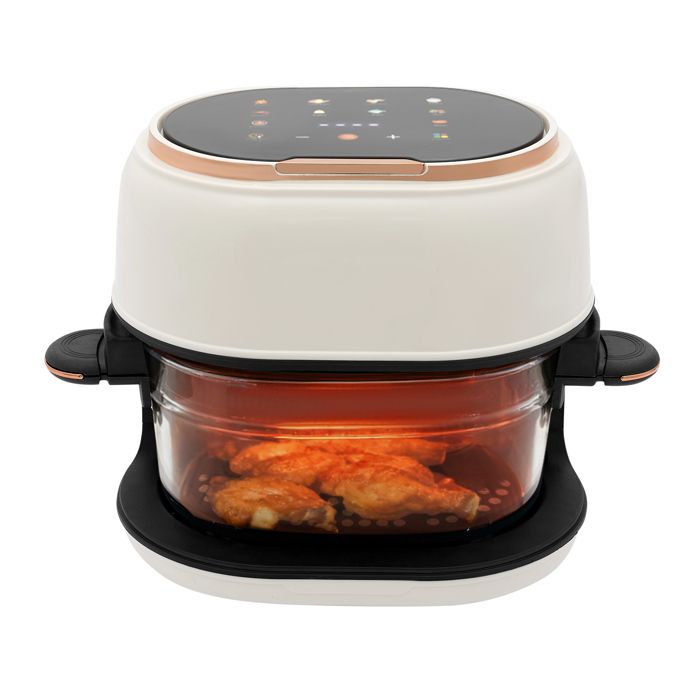 Friteuse sans Huile 4L - 60-190 °C - Friteuse sans Huile avec Minuterie - Air Fryer Multifonctional - Blanc - 1350W - Oukaning