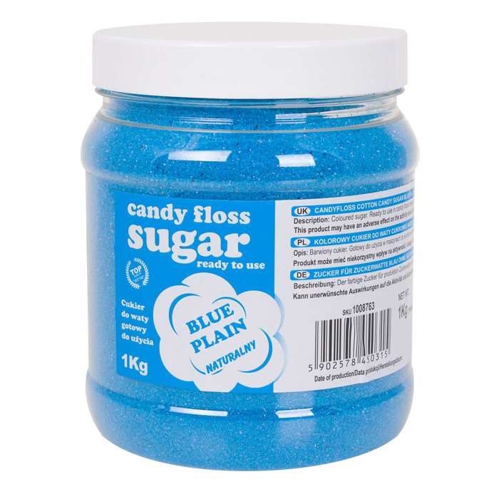 Sucre coloré pour barbe à papa bleu arôme naturel 1 kg