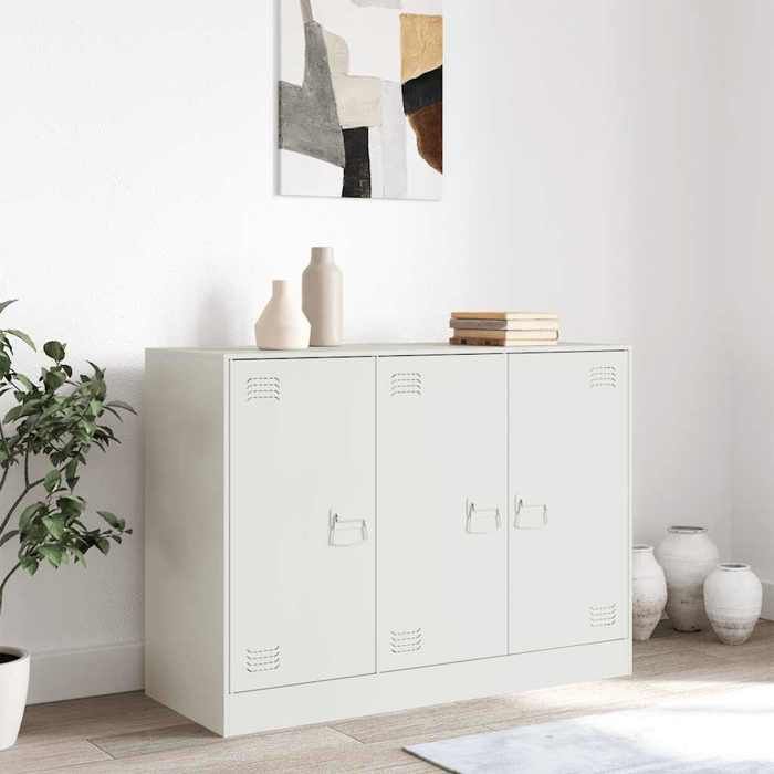 Buffet bahut - Buffet blanc 99x39x73 cm acier - Enfilade de rangement 5136837146