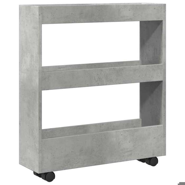 NEUF Desserte de Cuisine Bîlot de Cuisine étroit 3 niveaux  gris béton FR00_57904352983