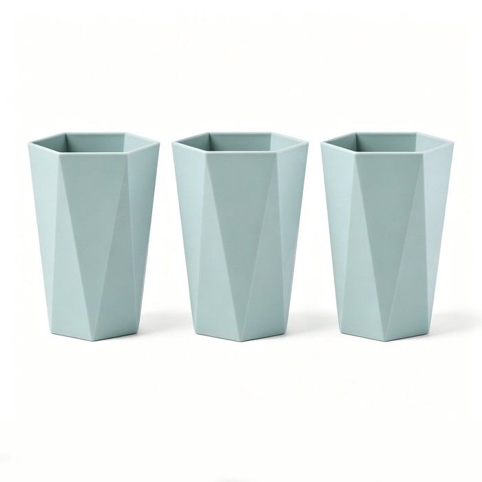 Gobelet pour dentifrice et brosse à dents lot de 3 300 ml matière plastique PP vert réutilisable et léger pour salle de bain Gobelet pour dentifrice et brosse à dents lot de 3 300 ml matière plastique PP vert réutilisable et léger pour salle de bain