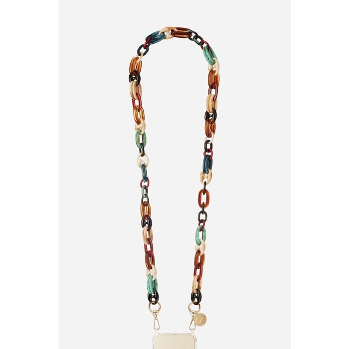Accessoire pour téléphone mobile La Coque Francaise Chaîne de téléphone Ambre multicolore 120 cm