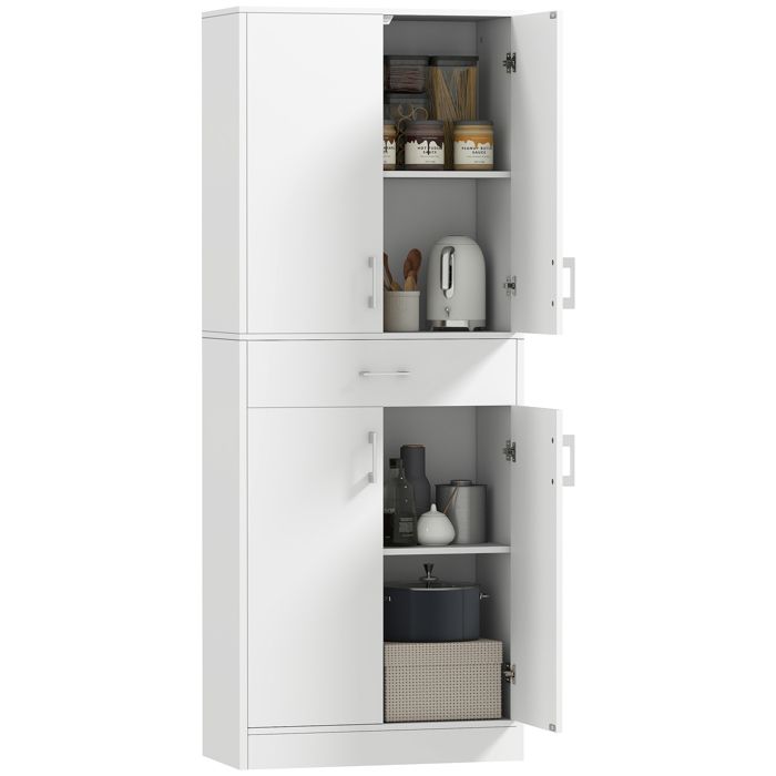 Armoire de cuisine - MINIMAL - 70 8x34x180 cm - 4 portes - 1 tiroir - Étagères réglables Armoire de cuisine - MINIMAL - 70 8x34x180 cm - 4 portes - 1 tiroir - Étagères réglables
