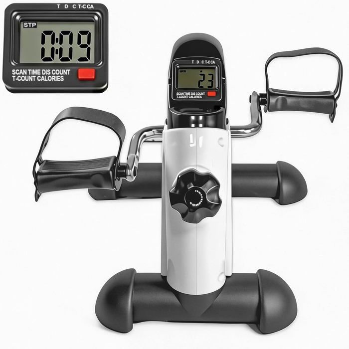 Pédalier d’Appartement pour Seniors Mini Vélo d’Appartement avec Résistance Réglable