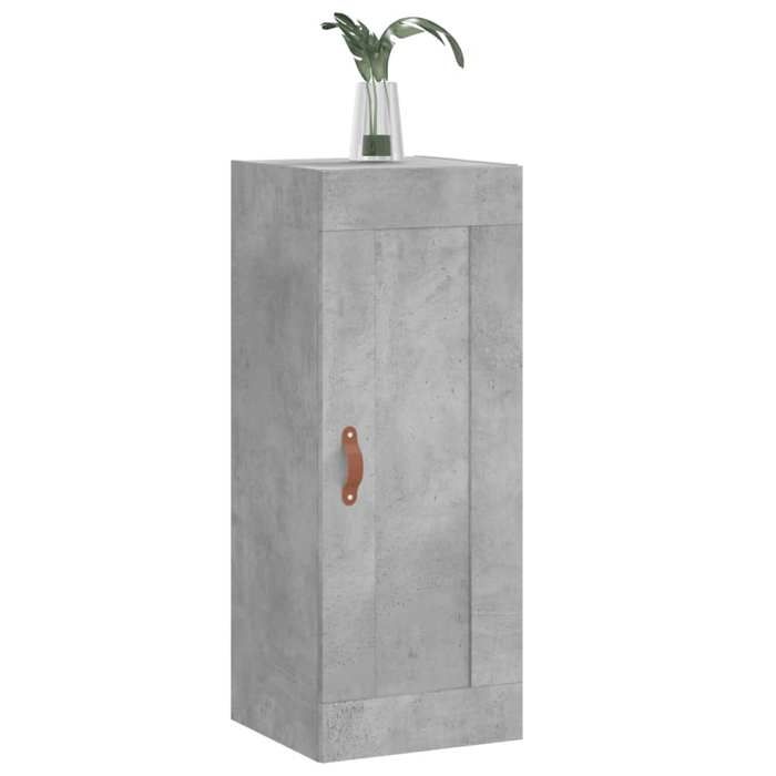 Gris Cabinet suspendue CHIC Armoire murale avec stockage gris béton 34 5x34x90 cm bois dingénierie N16944