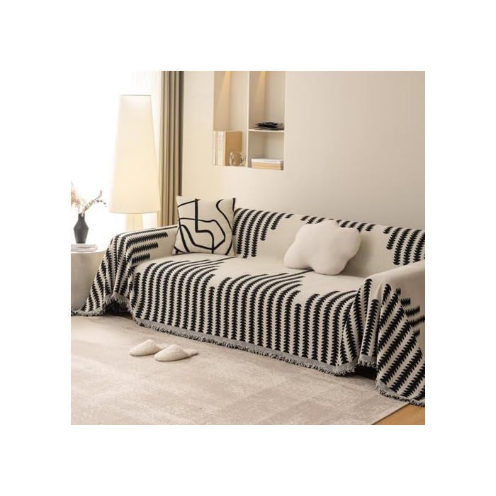 Housses de Canapé Douces et Durables en Chenille Réversible Housses Canapé Modernes Protege Universelle pour Meubles pour Canapé 1