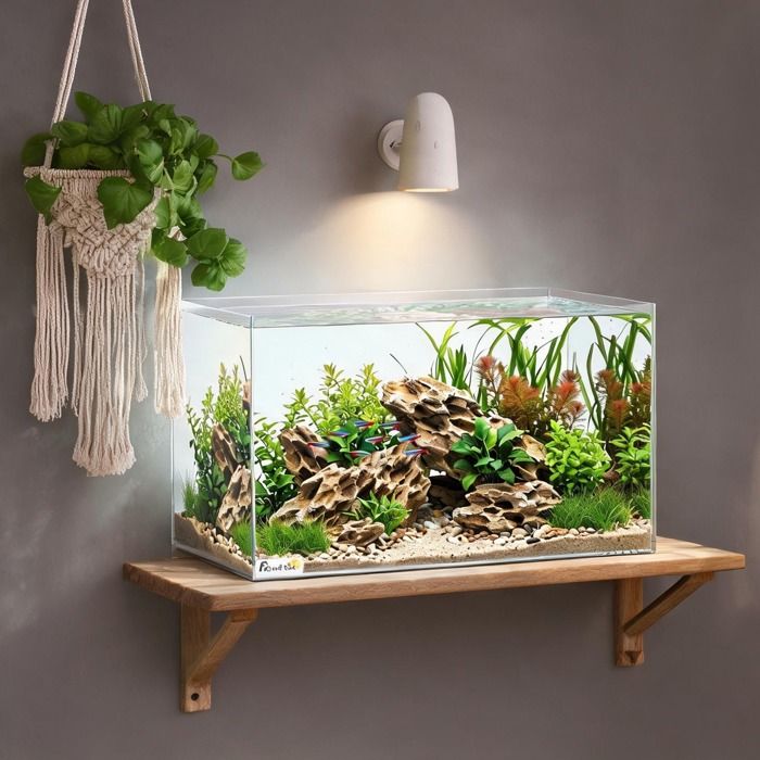Verre Trempé 5 mm pour Aquarium 43 L Design Compact 50 x 30 x 30 cm Personnalisable