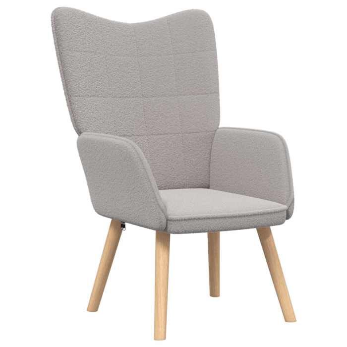 NEW Meuble de salon - vidaxl - fauteuil Gris clair 62x67x955 cm Tissu Sherpa - Fauteuil simple{110 kg par siège} 562825