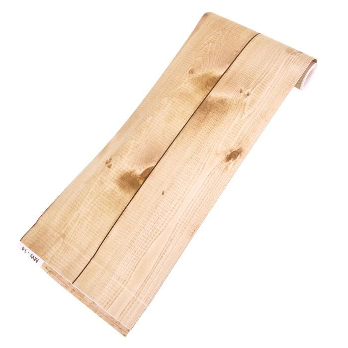 Rouleau adhésif bois chêne clair au mètre - Autocollants Revêtement Adhésif  Cuisine Meubles Salle de bain - 60x8m - Cdiscount Maison