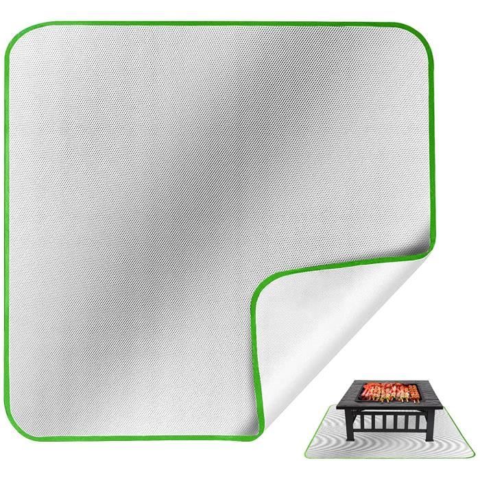 Tapis De Protection Anti-Chaleur 100x100 Cm Ignifuge Jusqu'à 1000°C - Pour Barbecue, Soudure, Cheminée
