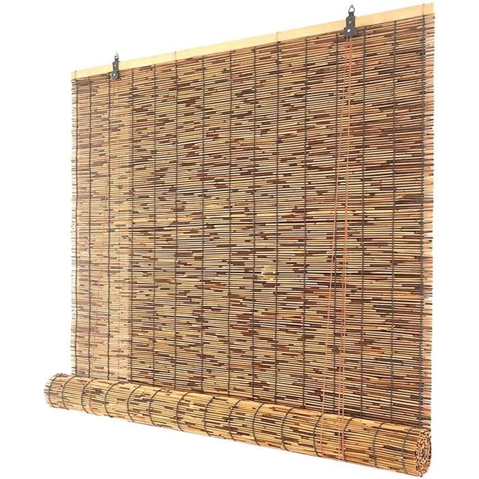 Rideaux en Roseau Stores Enrouleurs, Stores en Bambou pour fenêtres, store bambou exterieur