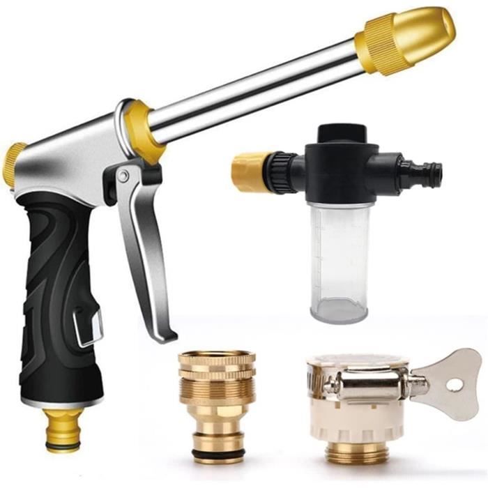 Pistolet Arroseur à Mousse - 8 Modes - Avec Réservoir à Savon - Pour Voiture, Plantes, Animaux - 13