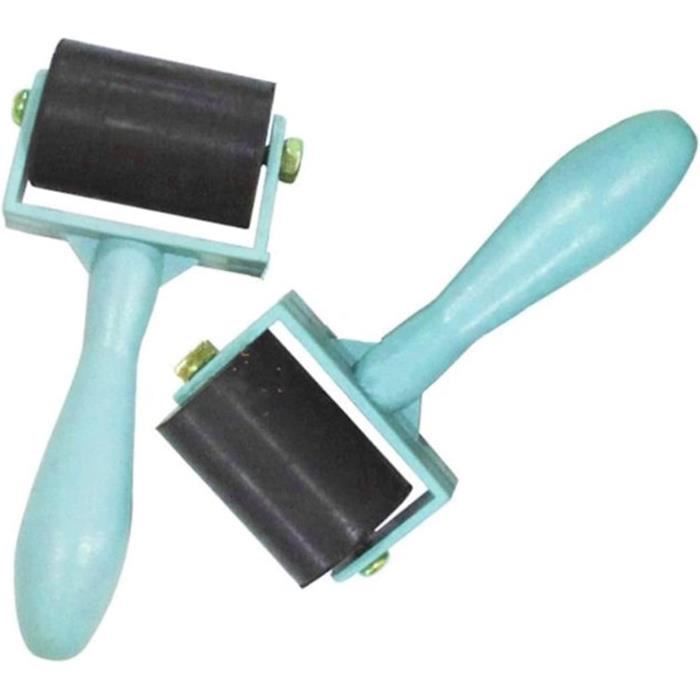 Lot De 2 Pincettes En Caoutchouc Souple + 3 Spatules - Rouleau Colle Pour Impression, Peinture Et Loisirs Créatifs