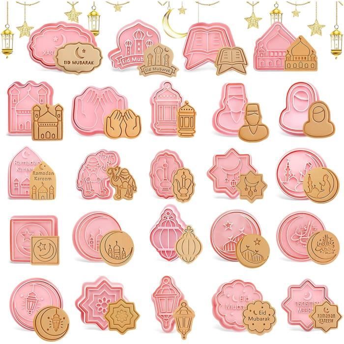 16PCS Emporte Pièces Noël Emporte-pièces 3D En Plastique Cookies Sablés Patisserie Decoupoir En Forme - Pour Décoration De Fondant Biscuit Cookie