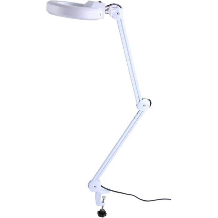 Lampe Loupe LED Sur Pied 5x - Éclairage Réglable Pour Esthéticiennes, Bijoutiers Et Bricoleurs