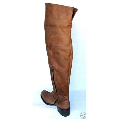 botte cuissarde beige