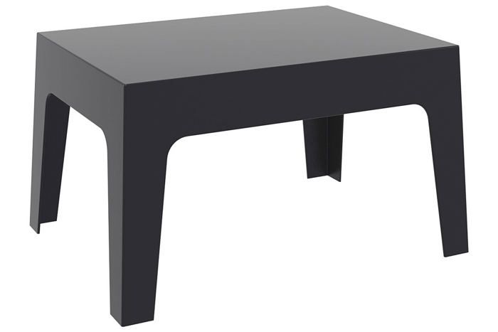 table basse de jardin en plastique noir 50x70x43 cm mdj10173